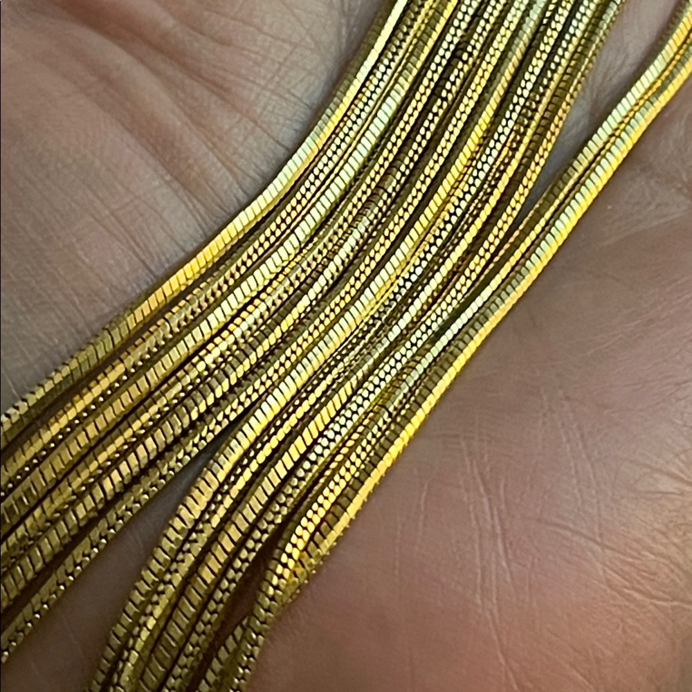 Authentic Vintage GIVENCHY Gold Multi-Chain Collar Necklace - Picture 6 of 17